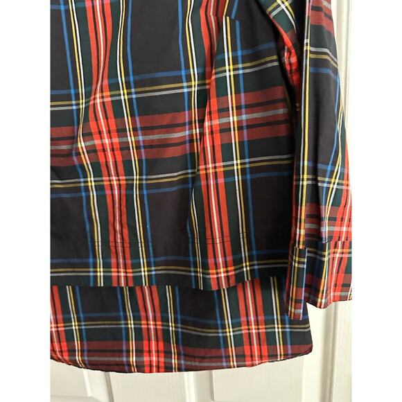 J.Crew Women's Multicolor Plaid Jeweled Funnel-Neck Top Size 6 holiday - Picture 10 of 12